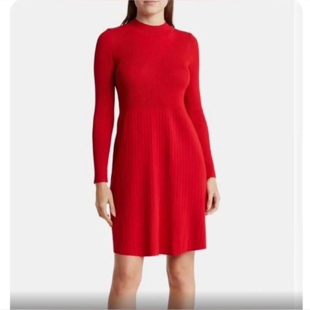 Nanette Lepore Scarlett Red Long Sleeve Dress